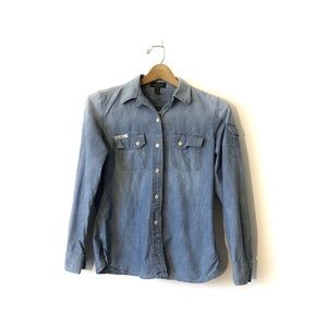 LRL Ralph Lauren denim button shirt Small petite